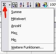 Schaltfläche Summe