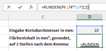 Beispiel 2: Kreisberechnug