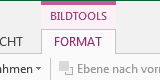 Abbildung: Registerkarten BILDTOOLS/FORMAT