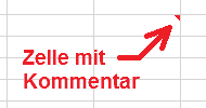 Abbildung: Zelle mit Kommentar