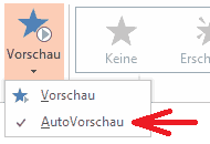 Abbildung: Autovorschau aktivieren