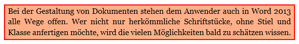 Beispiel: Rahmen und Schattierung