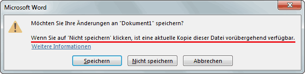 Abbildung: Dialogfeld Dokument schließen