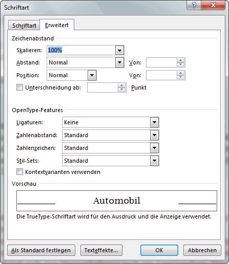 Beispiel: Skalierungen