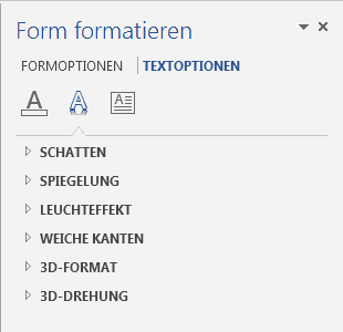 Abbildung: Feld Form Formatieren