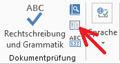 Abbildung: Schaltfläche Thesaurus